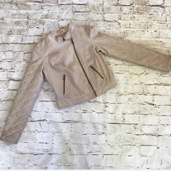 Free People Quilted Vegan Leather Jacket Moto - Picture 2 of 9